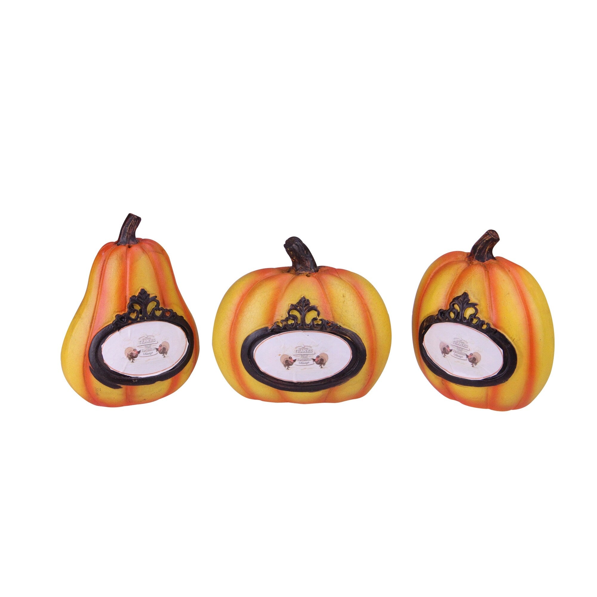 Set Of 3 Giving Thanks Table Top Thanksgiving Pumpkins