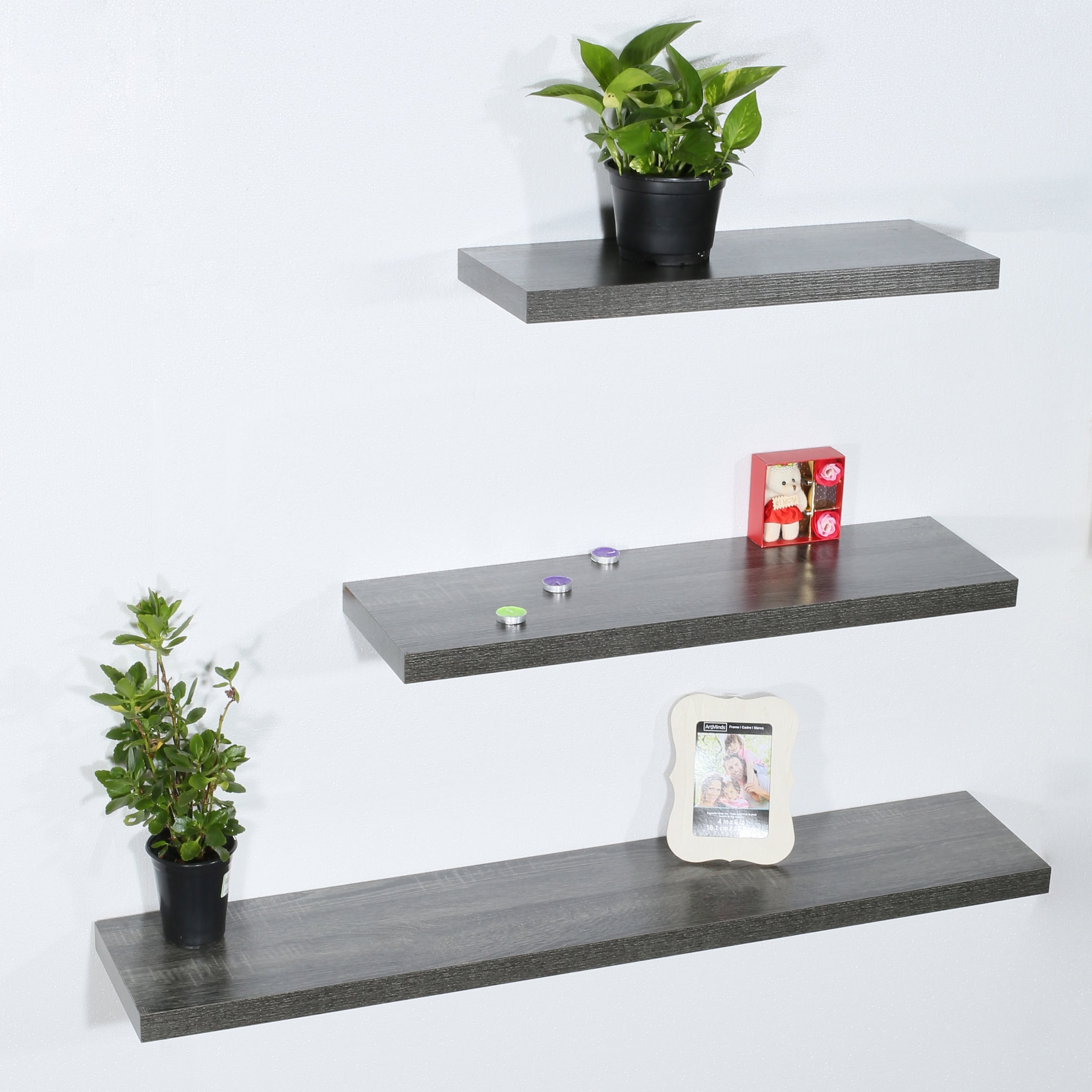 Modern And Contemporary Jd Walnut Floating Shelf 47.2 9.25 1.5 Inches