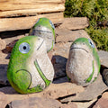 Set Of 3 Solar Frogs With Light Up Eyes