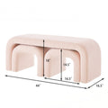 Set Of 3 U Shaped Modern Bench Ottoman Bench For Entryway