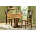Set Of 3 Pcs 36 Square Dual Drop Leaf Table With 2 Chairs