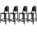 2Xhome Set Of Four 4 Clear 25 Seat Height Barstool Modern Plastic Stool