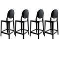 2Xhome Set Of Four 4 Clear 30 Seat Height Barstool Modern Plastic Side Bar Stool Counter Stool Accent Stool Armless