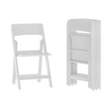 Set Of 4 Commercial Resin Folding Event Chairs With Removable Padded Seats 17.5 W X 18.25 D X 31.25 H