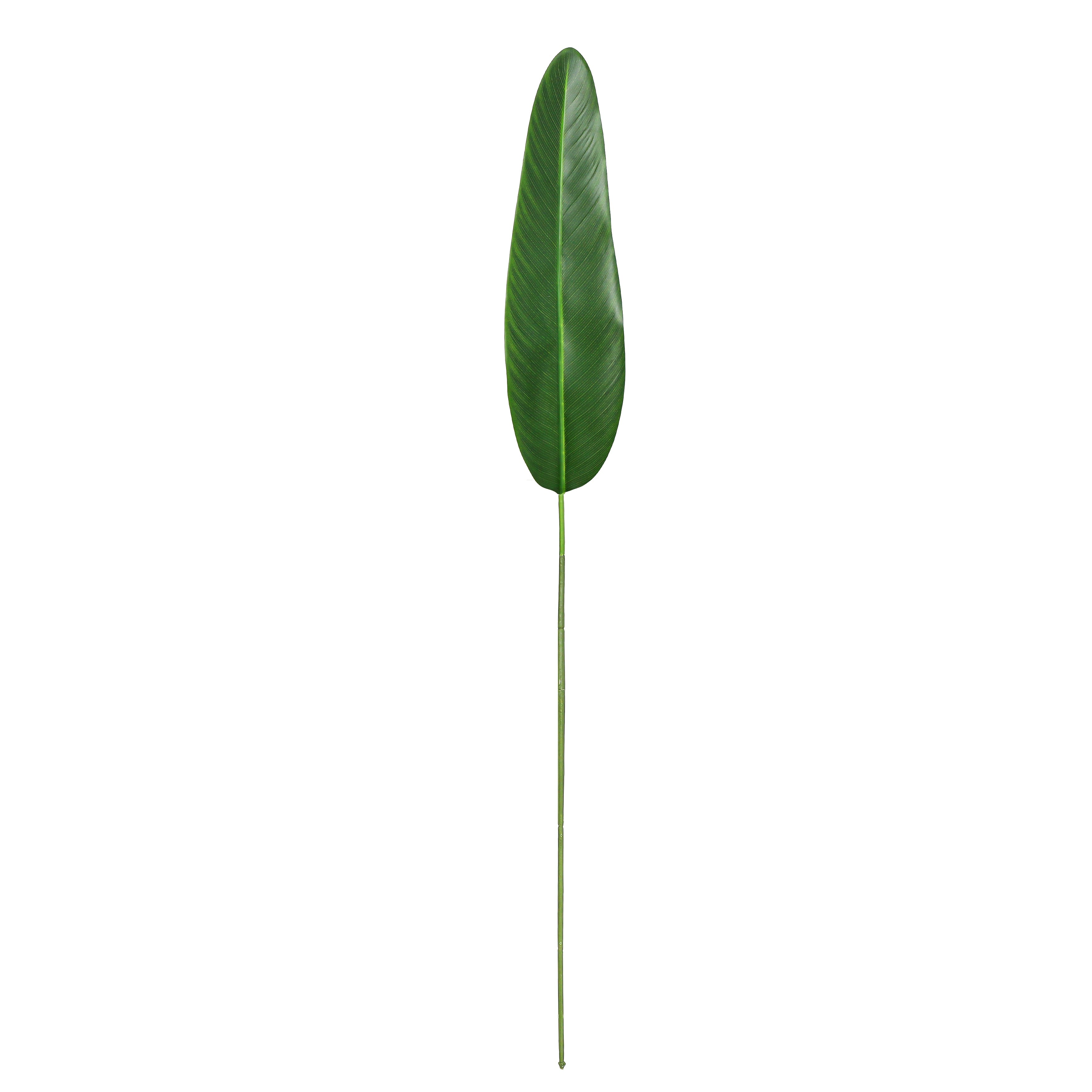 Set Of 4 Real Touch Artificial Bird Of Paradise Strelitzia Leaf Stem Plant Greenery Foliage Spray Branch 41In