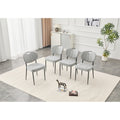 Set Of 4 20 Pu Leather Upholstered Dining Chairs With Metal Legs