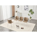 Set Of 4 Oil Waxed Leather Dining Chairs With Diamond Tufted Back