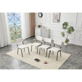 Set Of 4 Velvet Upholstered Dining Chairs With Table Hangable Armrests