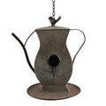 Set Of 6 Assorted Style Galvanized Teapot Birdhouses