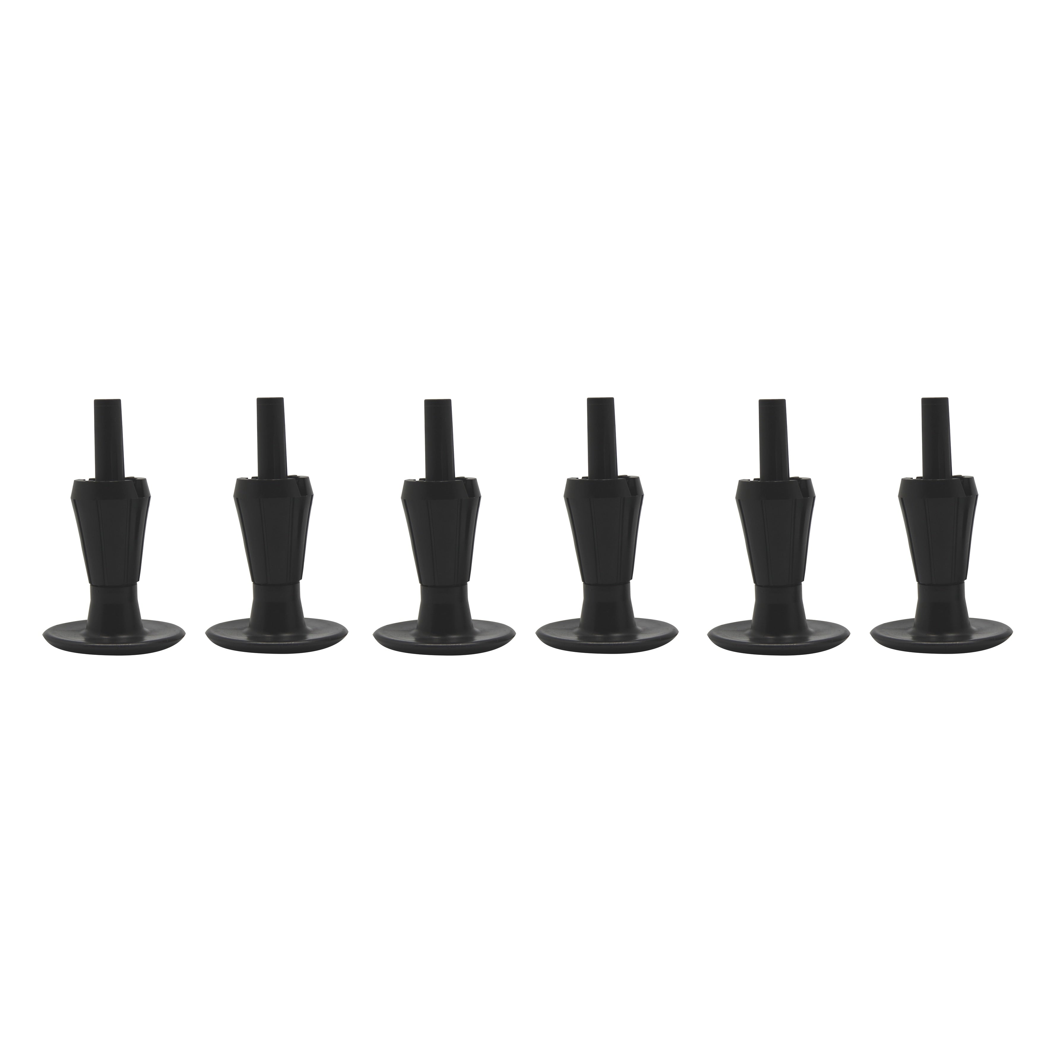 Set Of 6 Black Plastic Bedframe Glides
