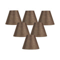 Set Of 6 Chocolate Burlap Chandelier Lampshade 3X6X5