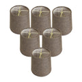 Set Of 6 Chocolate Burlap Drum Chandelier Clip On Lampshade 4X5X5