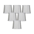 Set Of 6 Gray Drum Chandelier Clip On Lampshade 4X5X5