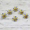 Handmade Set Of 6 Ceramic Bright Sunshine Cabinet Knobs India