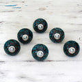 Set Of 6 Handmade Ceramic Floral Helpers Cabinet Knobs India