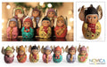 Set Of 7 Handmade Ceramic Angel Choir Ornaments Peru