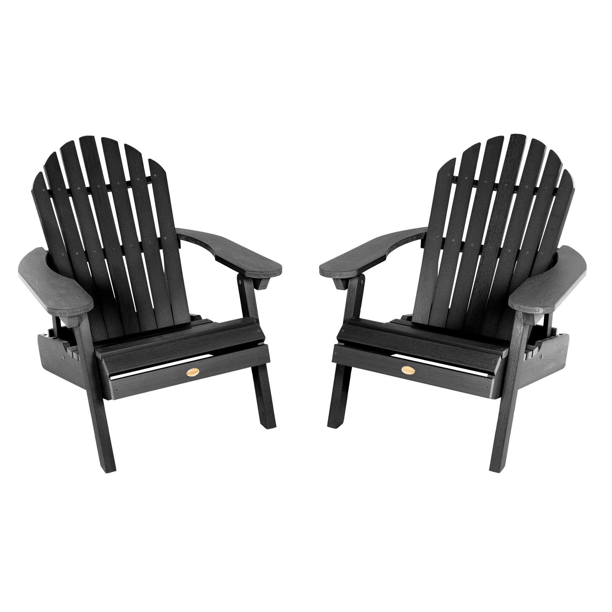 Set Of Two Highwood Hamilton Folding And Reclining Adirondack Chairs