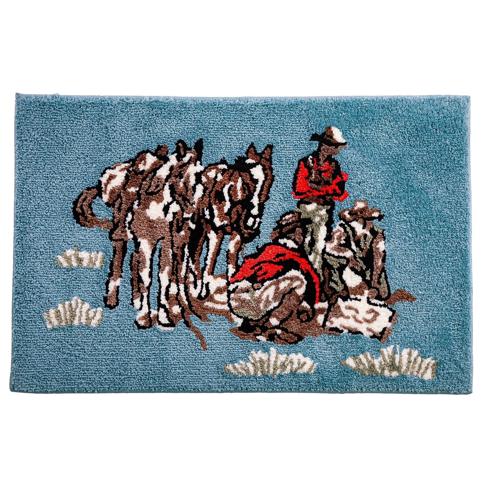 Tasha Polizzi For Paseo Road Settler Western Cowboys Jacquard Bath Kitchen Rug 24 X 36
