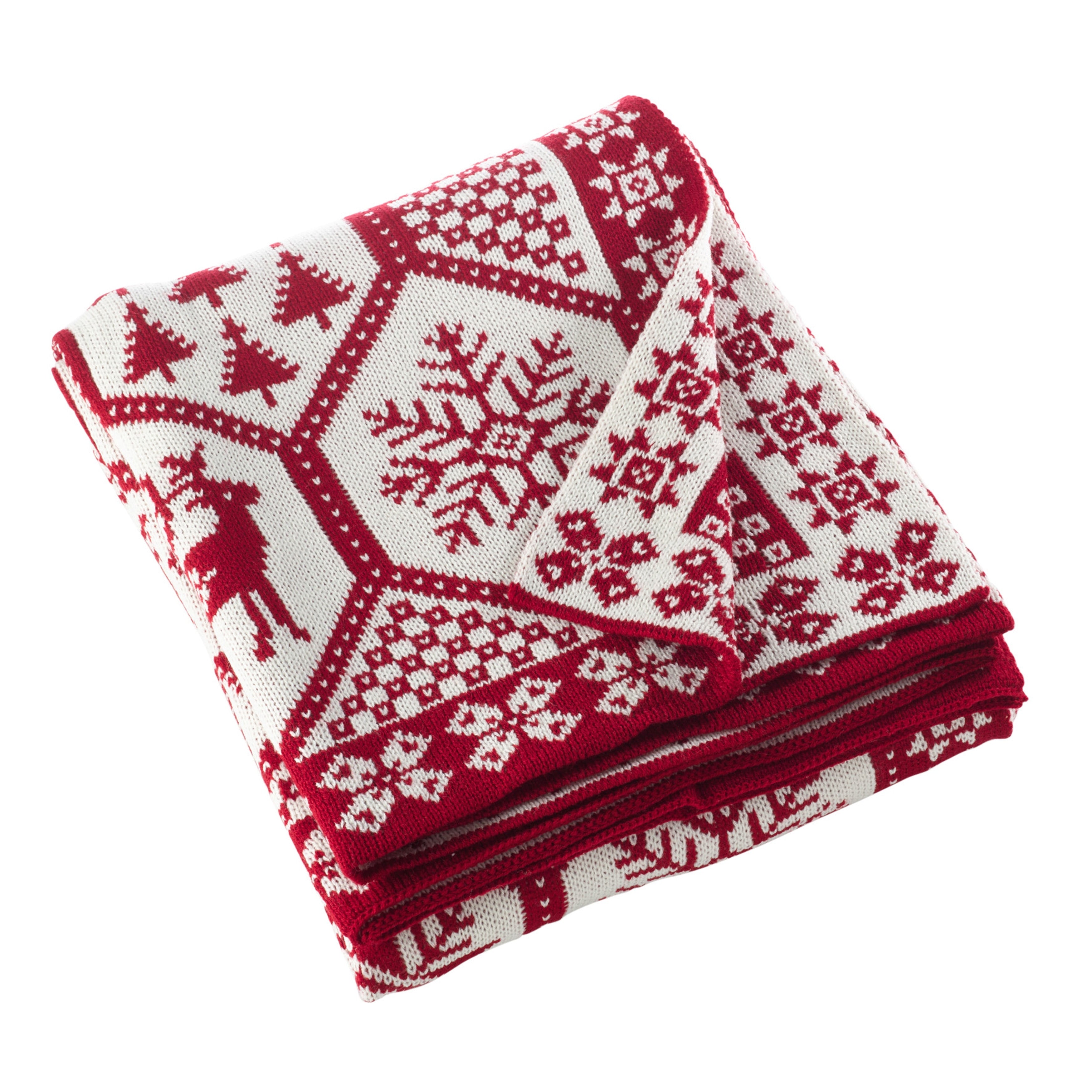 Sevan Collection Christmas Design Knitted Throw Blanket