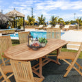 Seven Seas Teak Hawaii Oval Outdoor Patio Extension Table