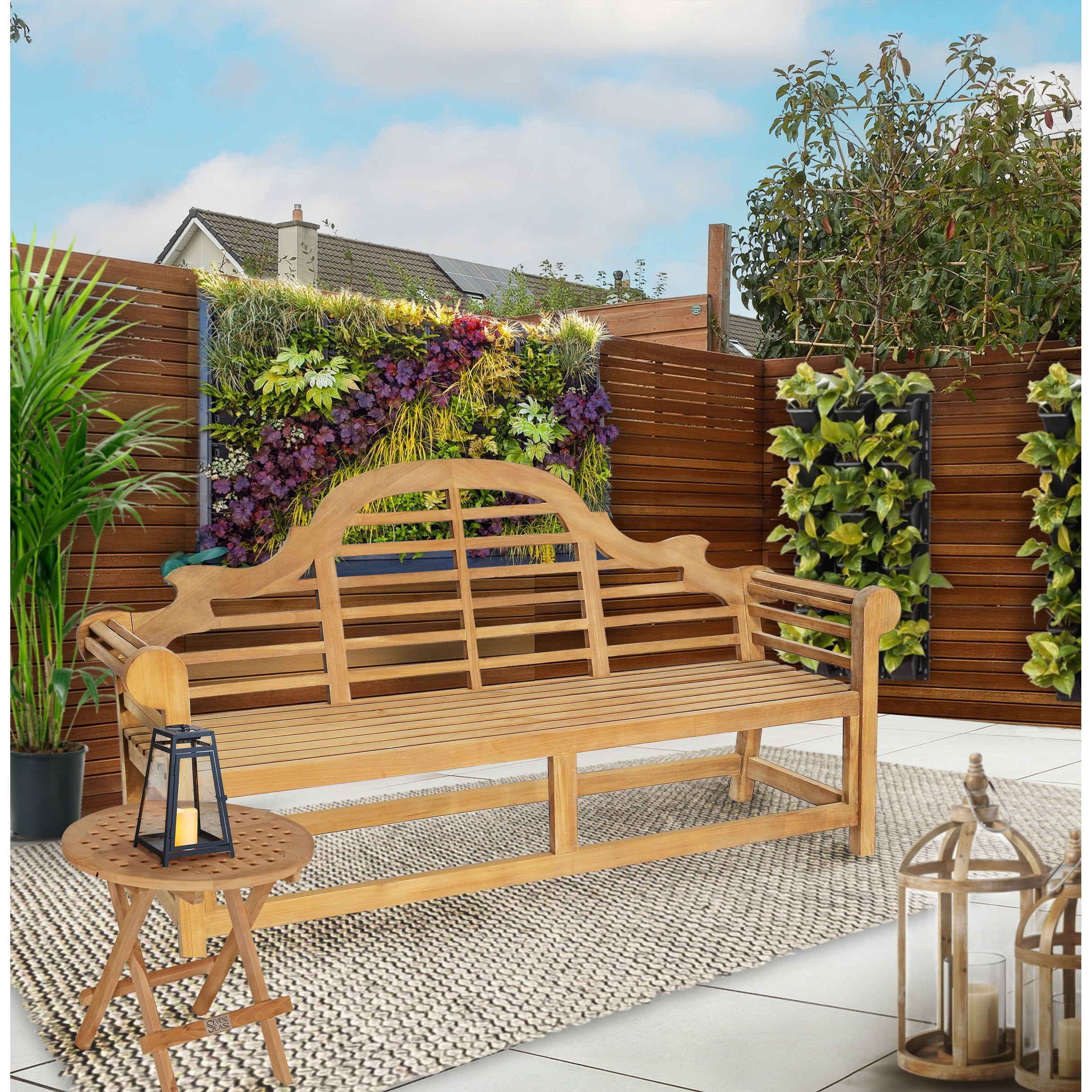Teak Wood Marlborough Outdoor Bench 6 Foot