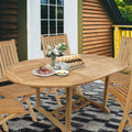 Seven Seas Teak Ocean Beach Round Outdoor Patio Extension Table