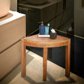 Seven Seas Teak Rustic Teak Wood Corner Shower Stool