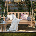 Seven Seas Teak San Jose Teak Wood Double Outdoor Porch Swing 4 Foot