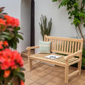Seven Seas Teak Santiago Teak Outdoor Patio Bench 4 Foot