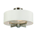 Seven Springs 18 Wide 3 Light Semi Flush Mount Satin Nickel 18 Inch W