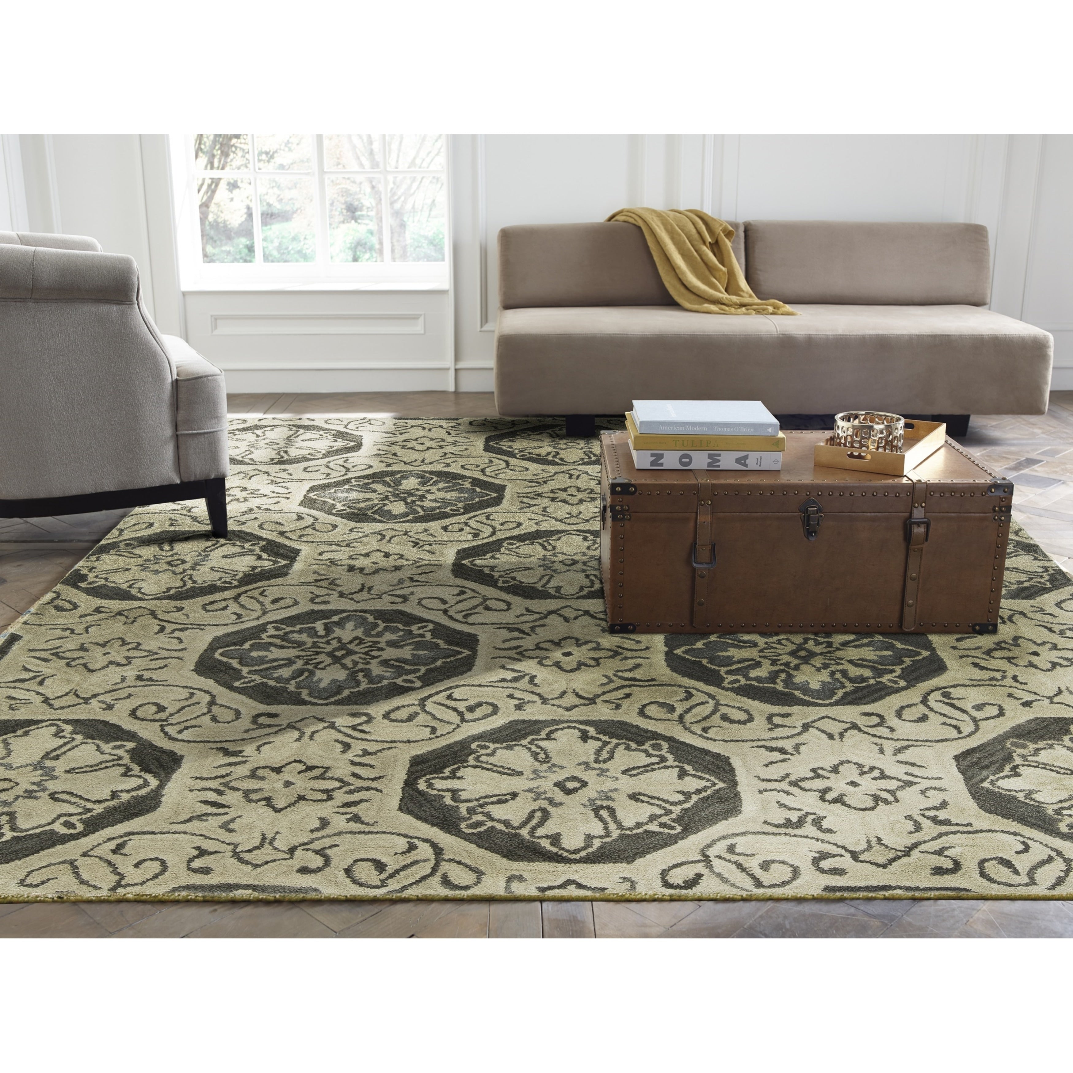 Seville Beige And Grey Hand Tufted Area Rug