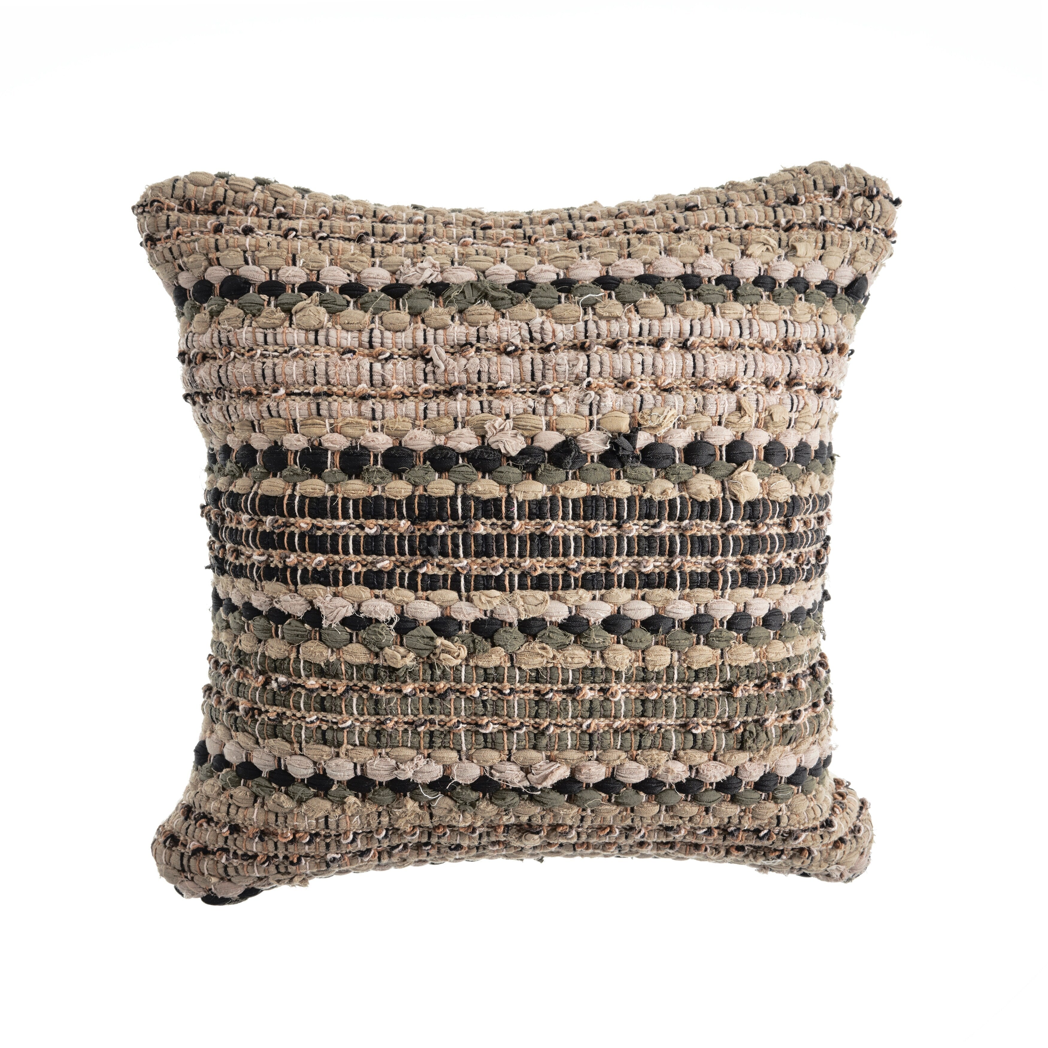 Lr Home Khaki Chevron Striped Decorative Throw Pillow 18 Inch