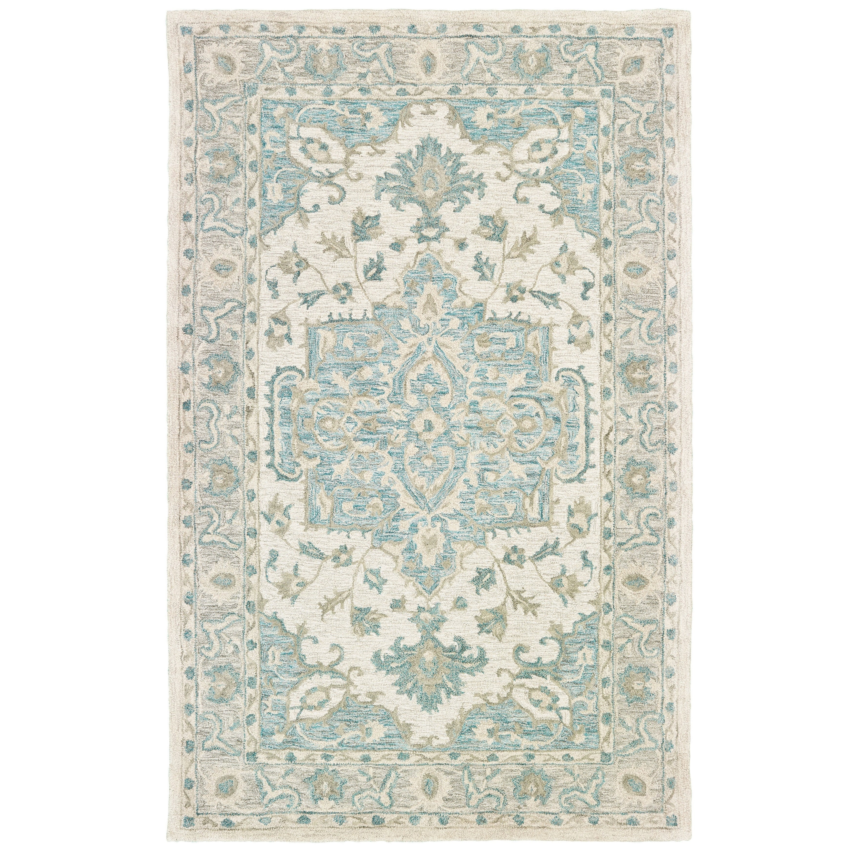 Lr Home Modern Traditions Credenda Turquoise Area Rug 8 X10