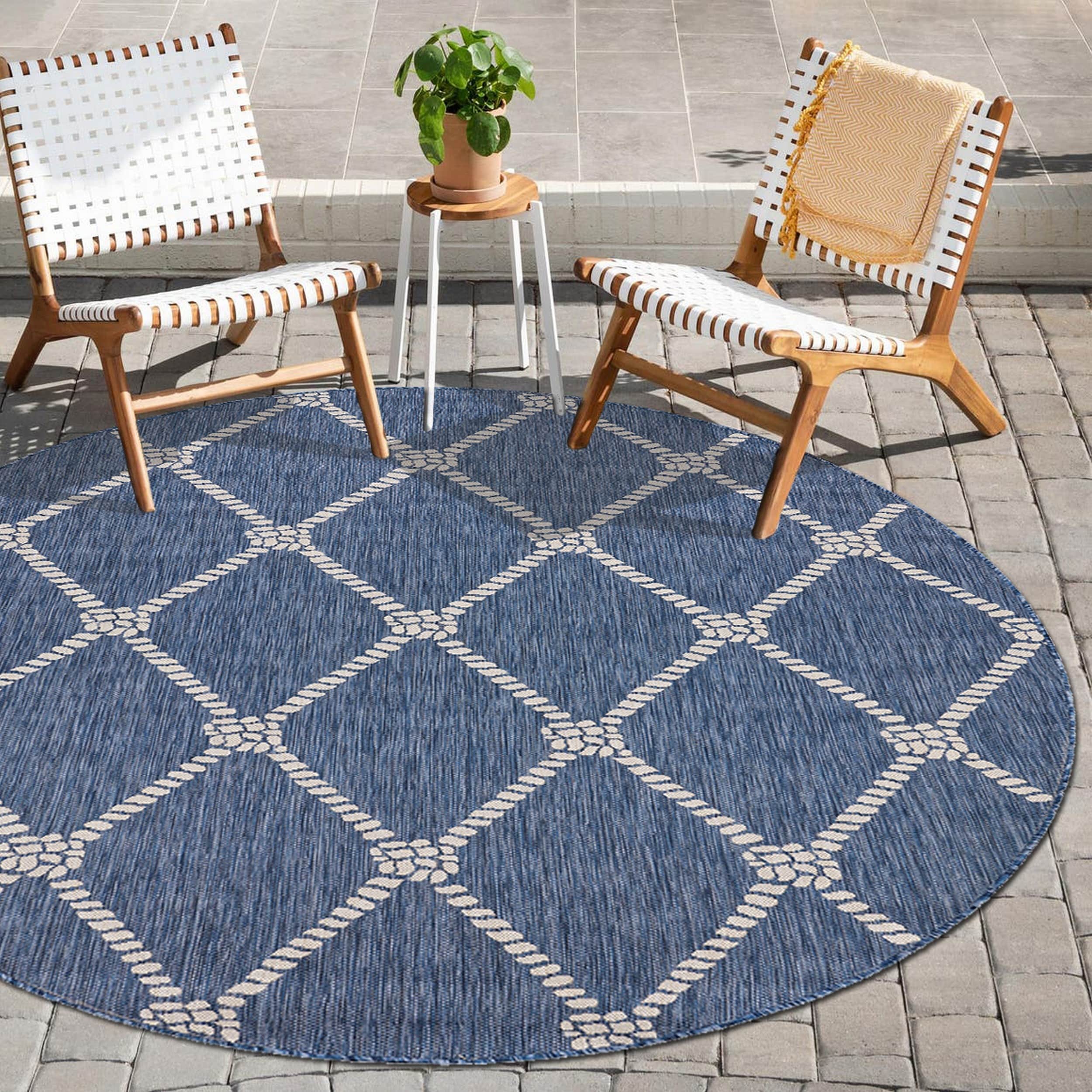 Seaside Nautical Knot Indoor Outdoor Rug