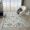 Lr Home Gala Classic Elegance Indigo Multi Polypropylene Rug 8 X 10