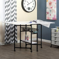 Sew Ready Standing Height Craft Cutting Table With Baskets 36 H Black