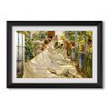 Sewing The Sail 1896 Joaquin Sorolla Custom Framed Print