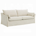 Seya Modern Sofa With 2 Pillow Beige Linen Plush Cushions 82 Inch