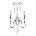 The Gray Barn Bonin Road Shabby Chic French Inspired Distressed White And Iron 1 Light Wall Sconce
