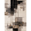 Shade White Black Taupe Brown Modern High Traffic Rug