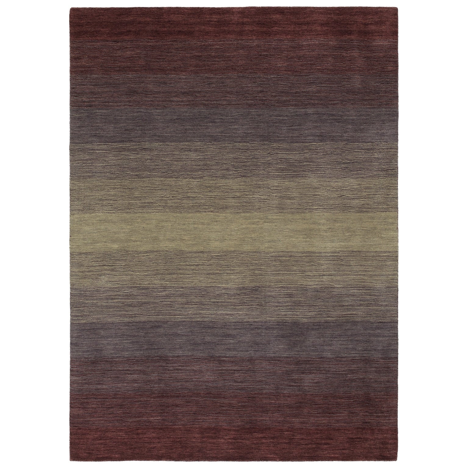 Hand Made Blends Green Wool Rug 76 X 9