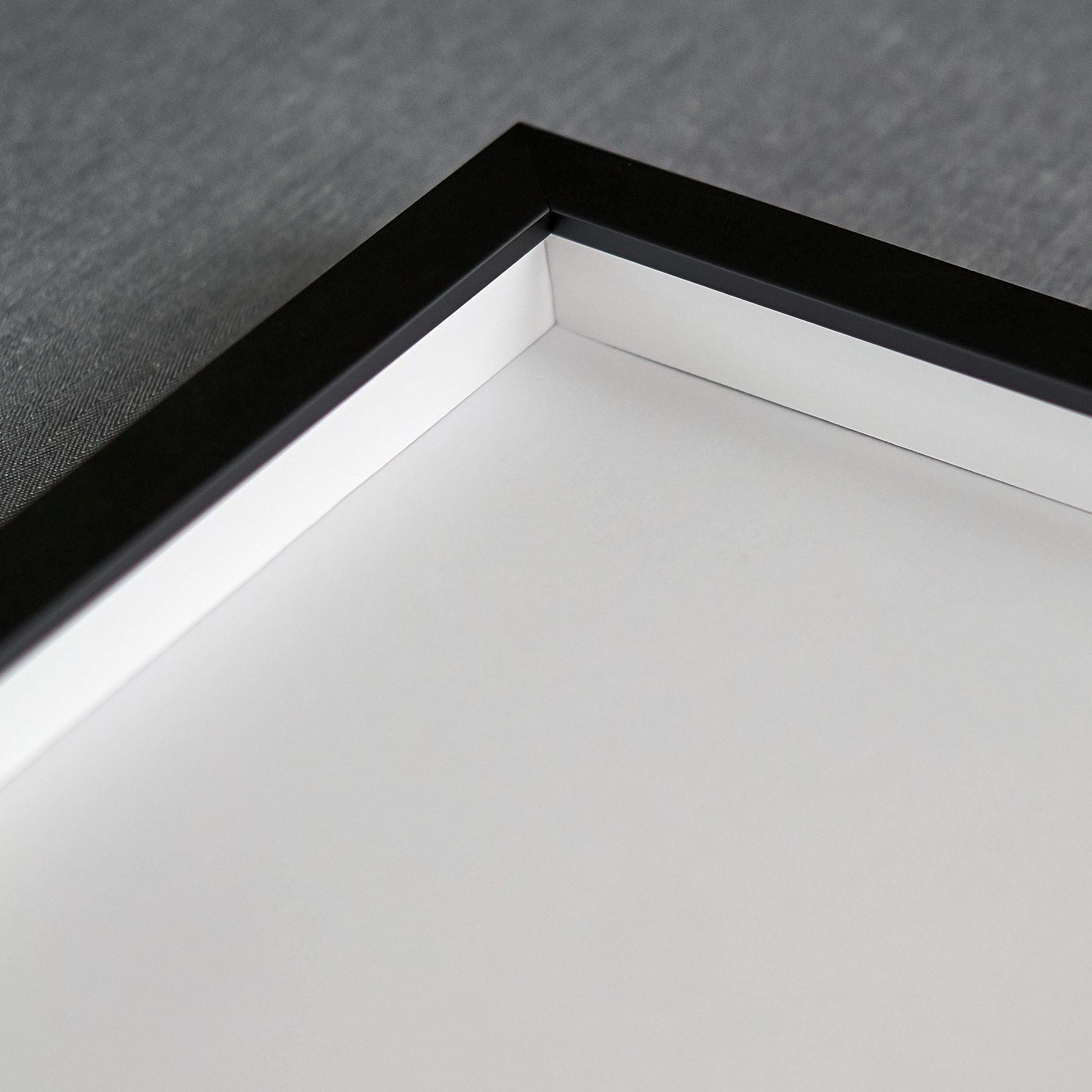 Shadow Box 3 4 Depth Black Picture Frame Uv Acrylic Backing Hanging Hardware