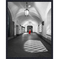 Shadows And A Red Dress By Patty Rong Zhang Framed Canvas Wall Art Print