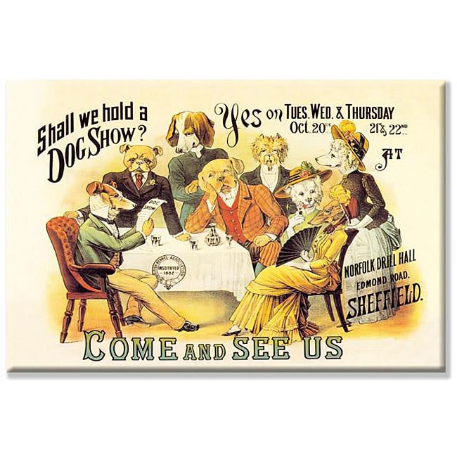 Shall We Hold A Dog Show Gallery Wrapped Canvas Art