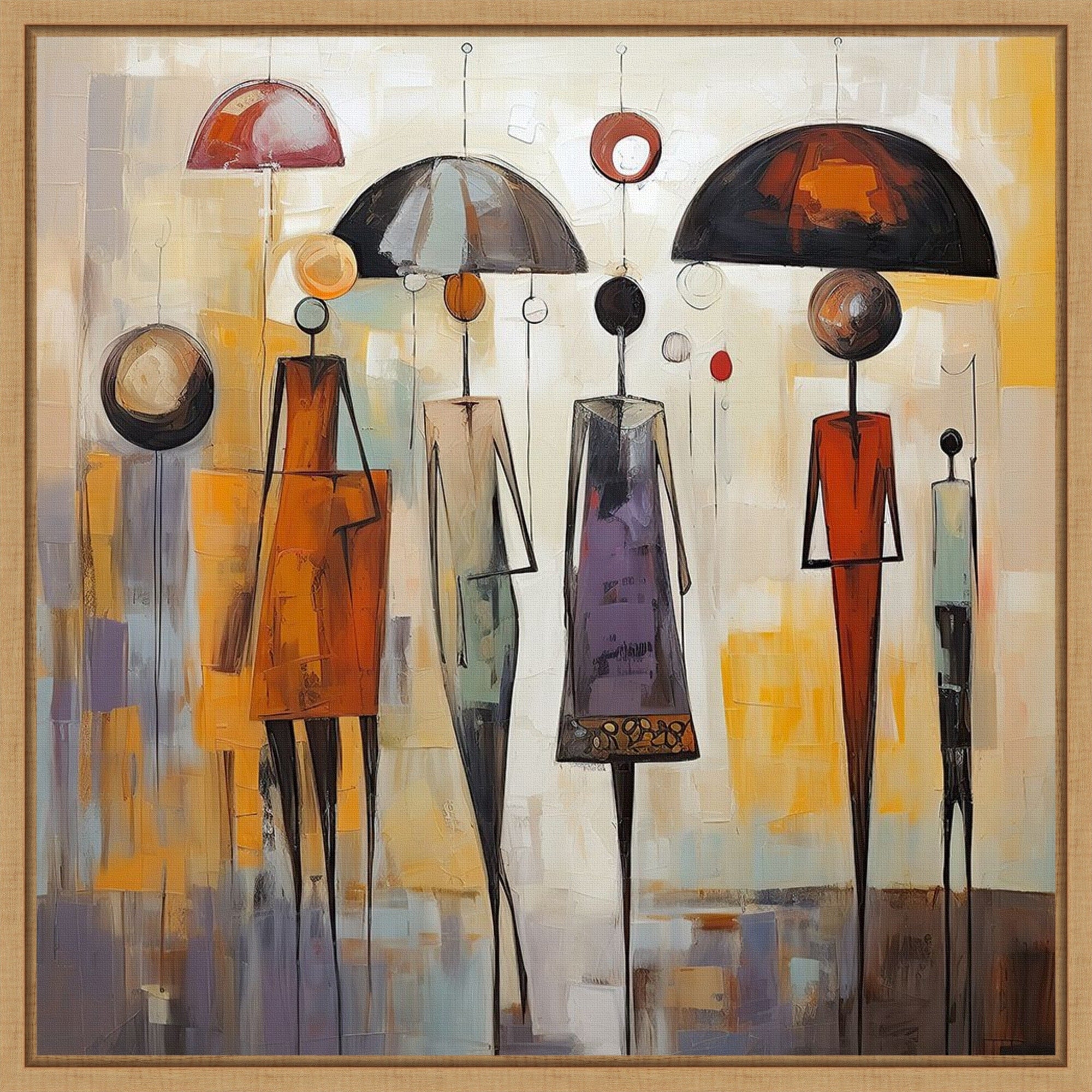 Shaped In The Rain By Tradelink Inhouse Artist Framed Canvas Wall Art Print