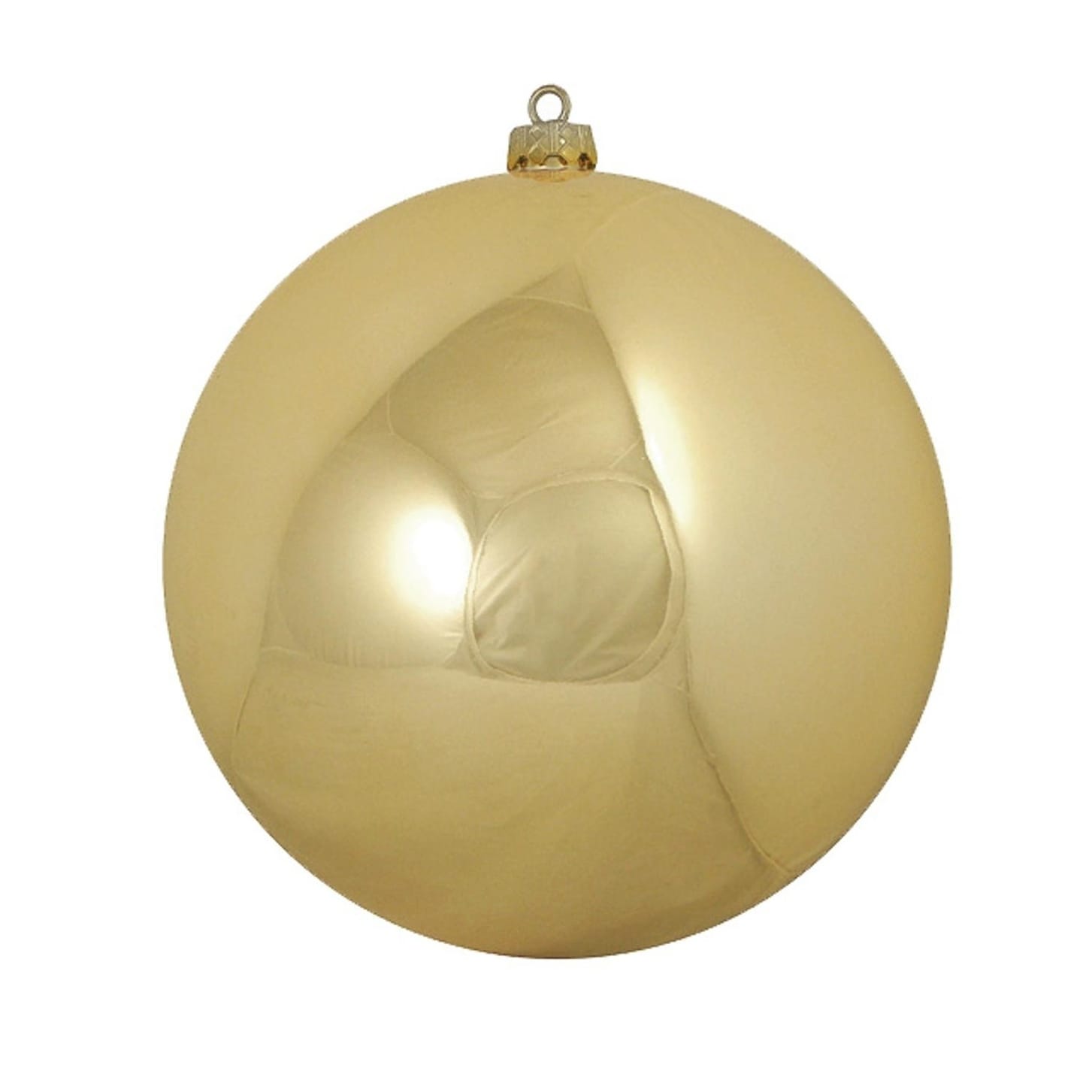 Shatterproof Shiny Vegas Gold Uv Resistant Commercial Christmas Ball Ornament 4 100Mm