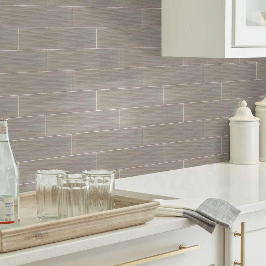 Shaw Lane Ave 4 X 16 Rectangle Tile Glossy Porcelain Visual