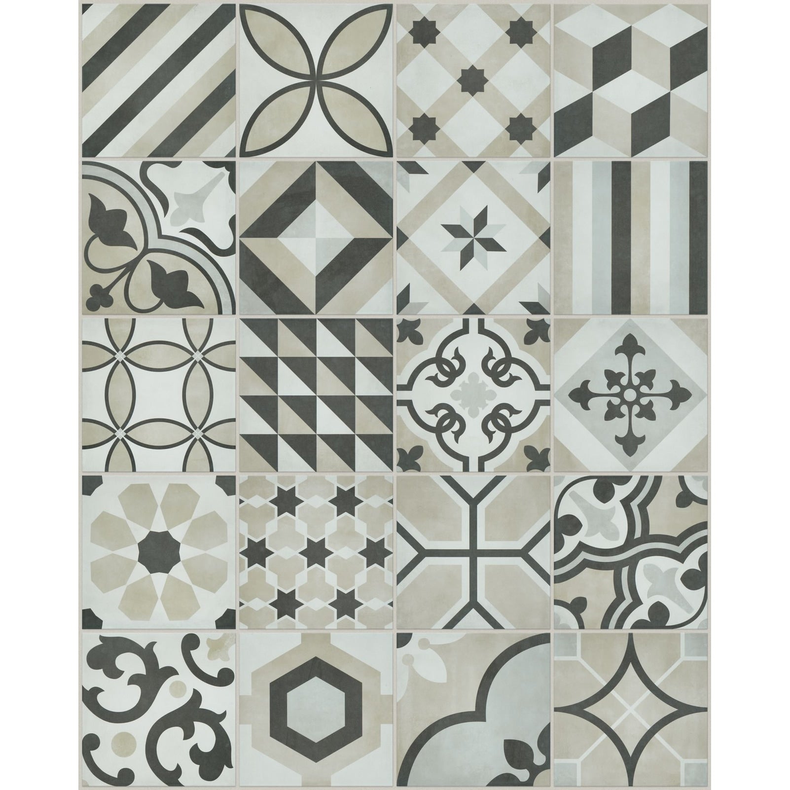 Shaw Cs57Z Shaw Cs57Z Revival Deco Blend 8 Square Floor And Wall Tile Matte Visual S