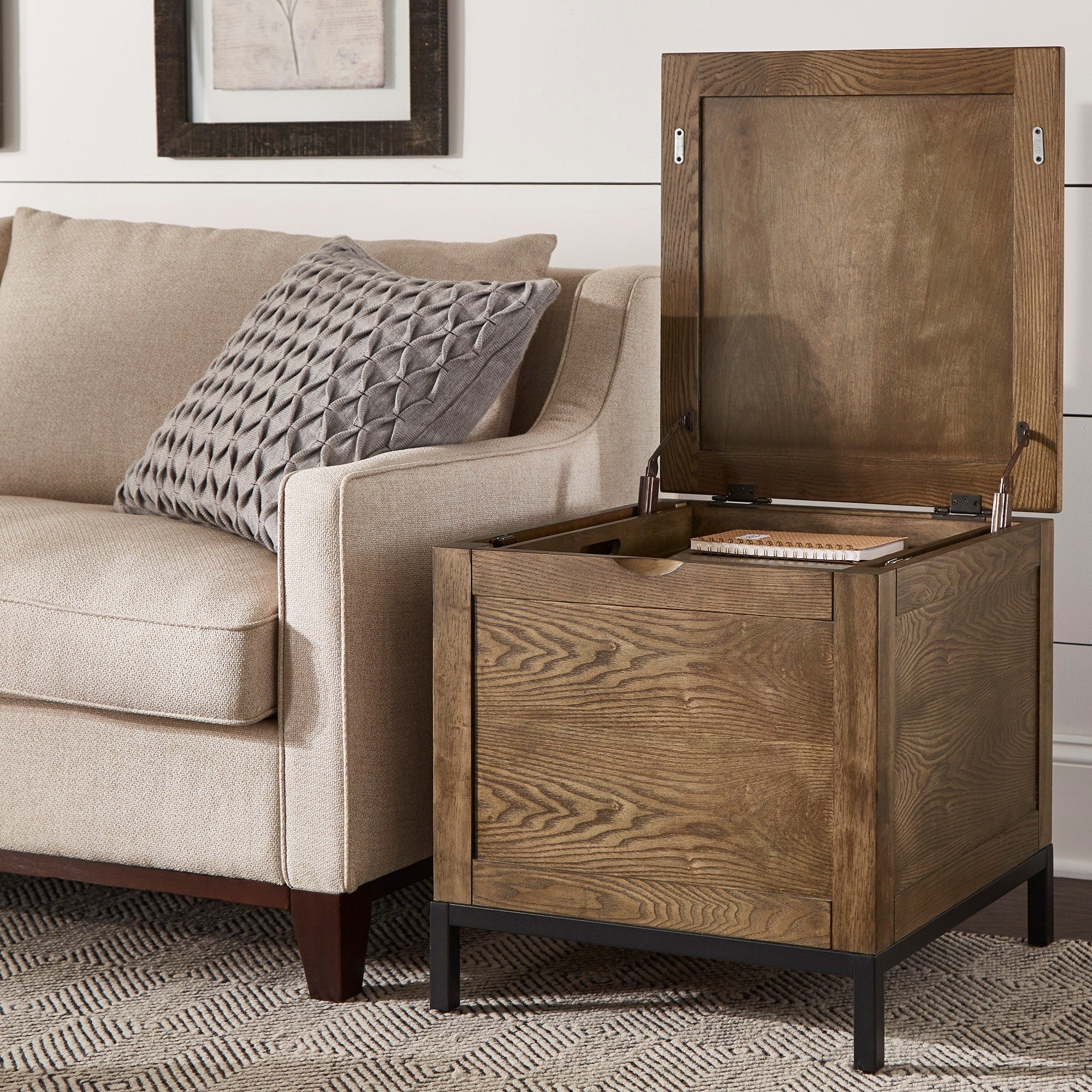 Shay Storage Trunk End Table With Removeable Tray By Inspire Q Artisan