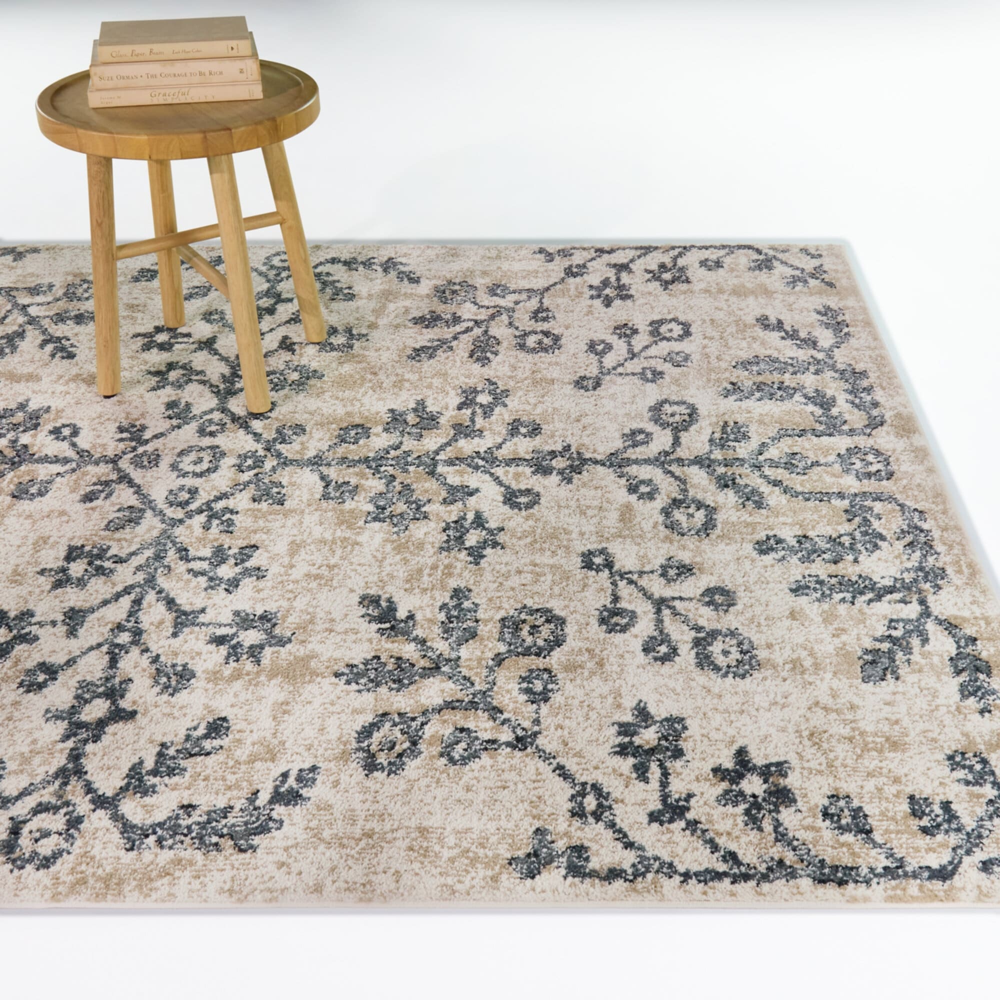 Shea Floral Plant Motif Area Rug